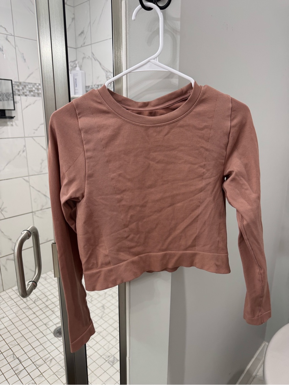 all in motion Long-Sleeve Crop Top - Dusty Rose